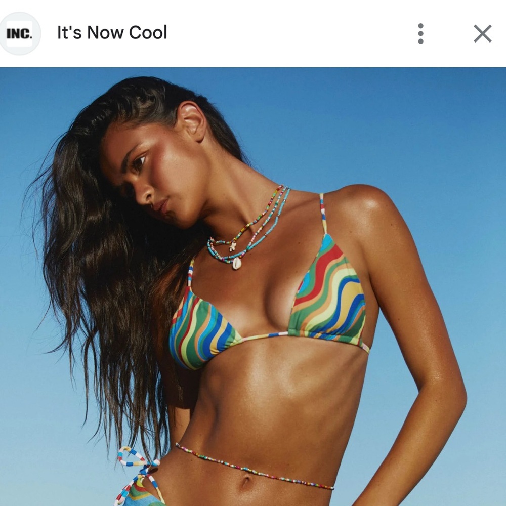 It’s Now Cool Carnival 2 pc bikini Swimsuit The Waisted Duo Pant S STRING TOP XS
